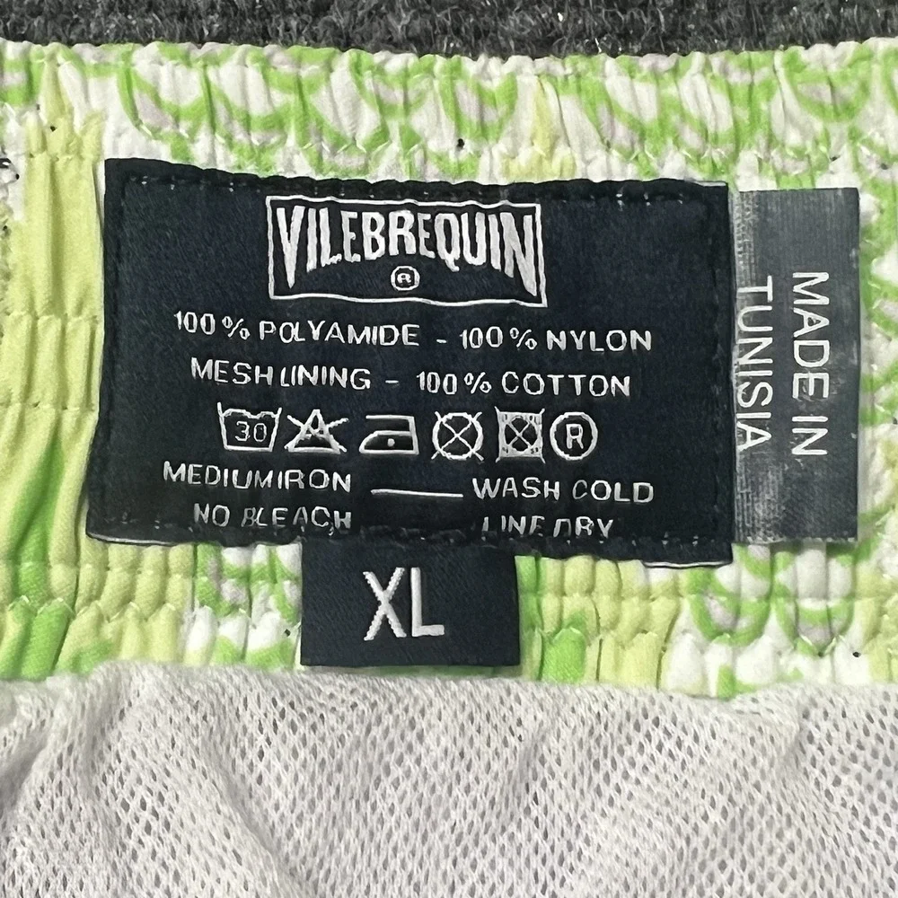Vilebrequin Mens XL Geometric Pattern Drawstring Swim Trunks Lined 8